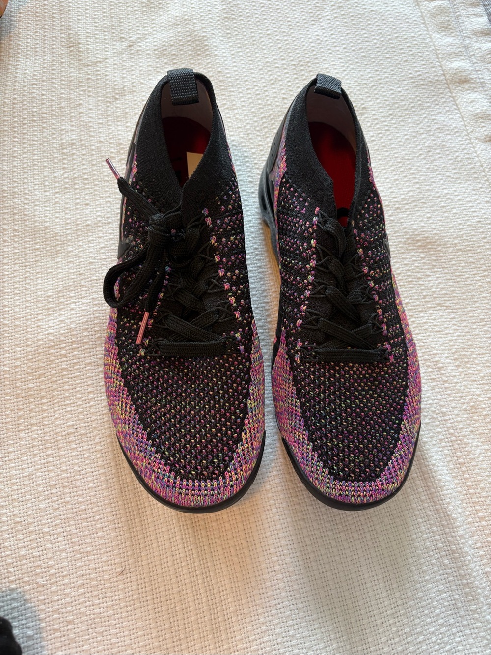 Nike Flyknit Black Pink Multi Athletic Shoes W10 M8.5 *NEW*